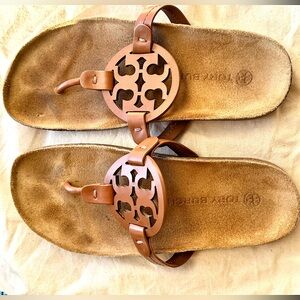 Tory Burch Miller Cloud Suede Leather Sandal with dust bag